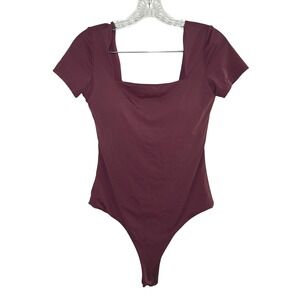 Klassy Network Marron Padded Bodysuit Women's Medium classic minimal capsule